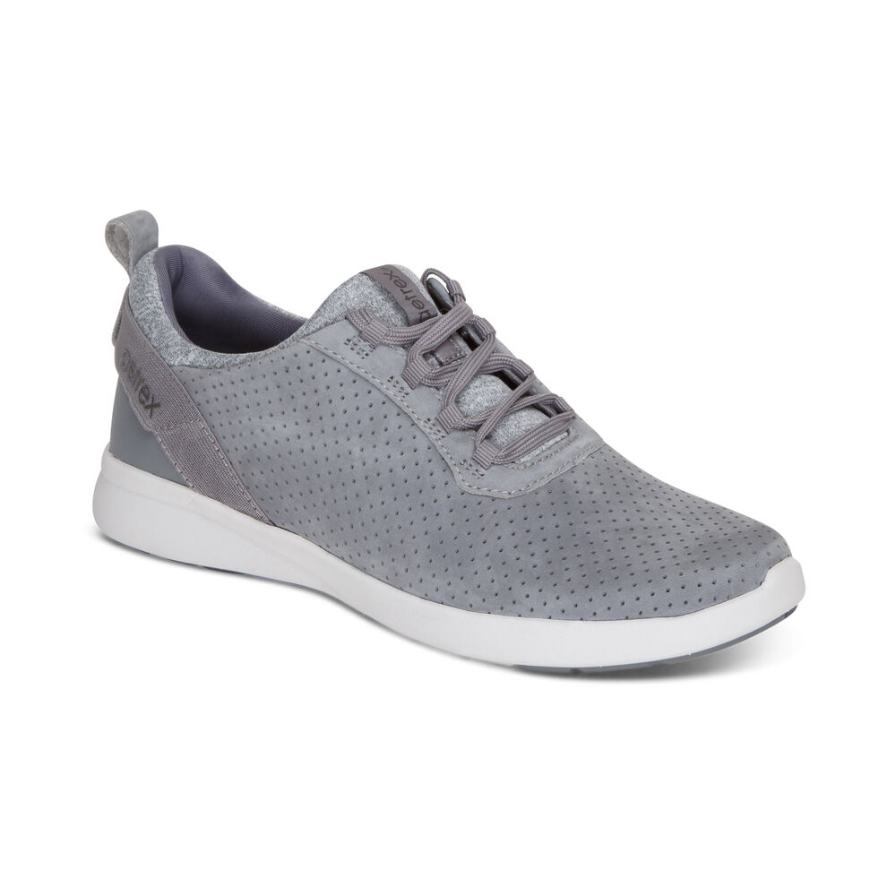 Aetrex Women's Kimmy Arch Support Sneakers - Grey | USA EHTCW64